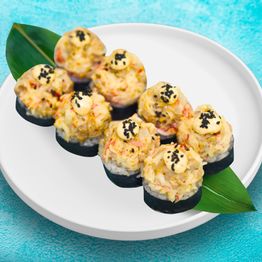 Фото Küpsetatud sushi tuunikala ja krabiga (8 tk)